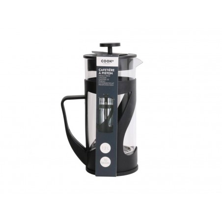 Cafetière à piston noir 1.2L