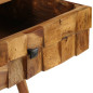 Table basse Bois Sesham massif avec finition miel 110x50x37 cm