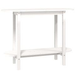Table console Blanc 110x40x80 cm Bois massif de pin