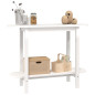 Table console Blanc 110x40x80 cm Bois massif de pin