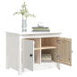 Table basse Blanc 71x49x55 cm Bois massif de pin