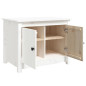 Table basse Blanc 71x49x55 cm Bois massif de pin