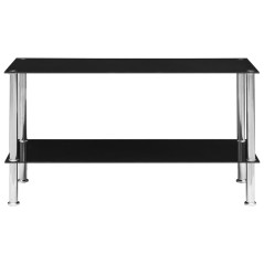 Table basse Noir 110x43x60 cm Verre trempé