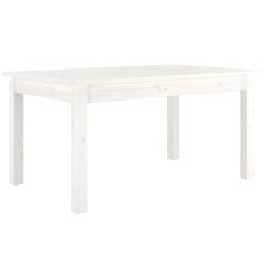 Table basse Blanc 80x50x40 cm Bois massif de pin