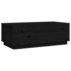 Table basse Noir 100x50x35 cm Bois massif de pin