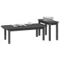 Ensemble 2 tables basses - Bois de pin massif - Gris