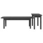 Ensemble 2 tables basses - Bois de pin massif - Gris