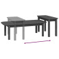 Ensemble 2 tables basses - Bois de pin massif - Gris