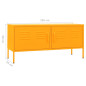 Meuble TV Jaune moutarde 105x35x50 cm Acier