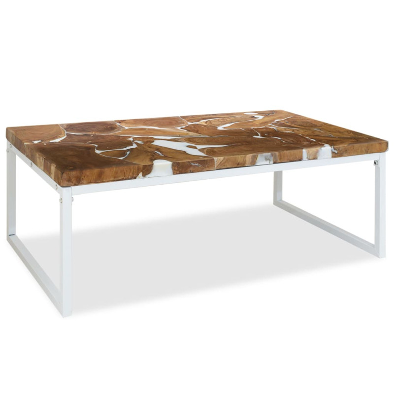 Table basse Teck Résine 110 x 60 x 40 cm