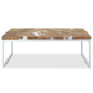 Table basse Teck Résine 110 x 60 x 40 cm