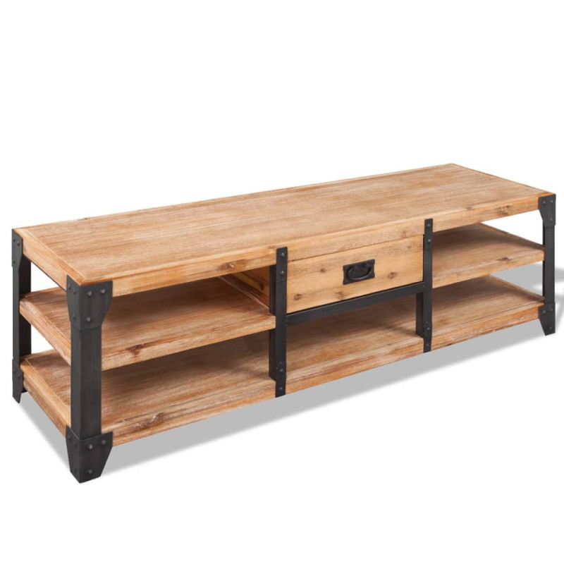 Meuble TV 140 x 40 x 45 cm Bois d'acacia massif