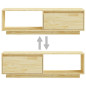 Meuble TV 110x30x33,5 cm Bois de pin massif