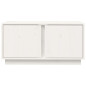 Meuble TV Blanc 80x35x40,5 cm Bois de pin massif