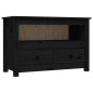 Meuble TV Noir 79x35x52 cm Bois de pin massif