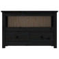 Meuble TV Noir 79x35x52 cm Bois de pin massif