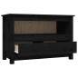 Meuble TV Noir 79x35x52 cm Bois de pin massif