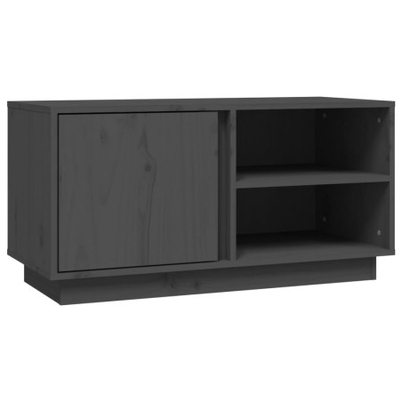 Meuble TV Gris 80x35x40,5 cm Bois de pin massif